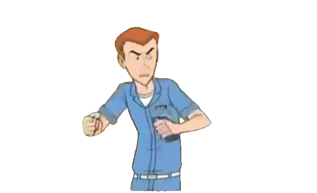 Man in blue overalls