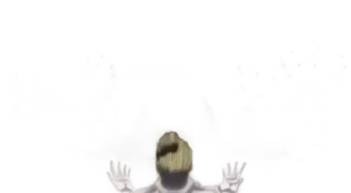Grinning blond man in white