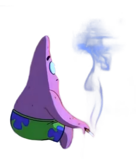 patrick-smoking-alone-on-dark-st-pink-cartoon-starfish