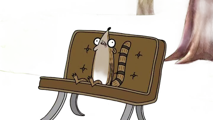 regular-show-uncomfortable-bench-brown-raccoon-cartoon